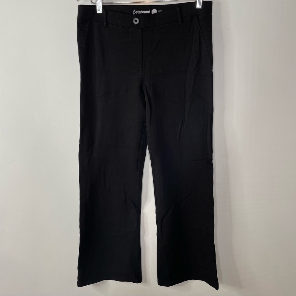 Betabrand Straight Leg Black Pants Size Large Petite